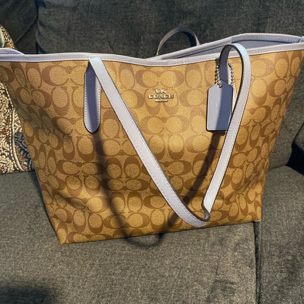 Authentic Coach bag versatile blue on the inside